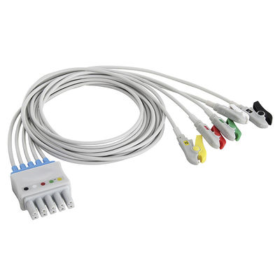 S-iemens Drager ECG Leadwires 5956359 MP03414 مجموعه 5 کلپ گیرنده سرب به دو کنتاکتور 5 پین