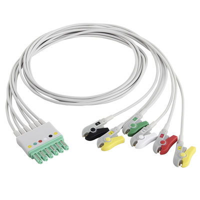 سیم‌های سرب ECG زیمنس Draeger MP03405 6 لید کابل گربر M300 Infinity M540 MultiMed Plus IEC گیره