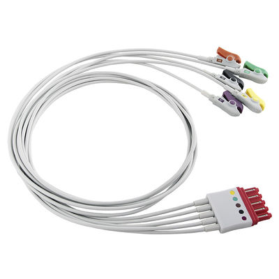 P-Fhilips M1978A M1976A 989803125881 ECG سیم های سرب 5 سیم های سرب کابل سیم های سرب IEC کلیپ MP 40 IntelliVue M1167A HeartStart MRx