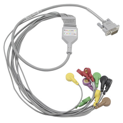 کابل هولتر MEIGAOYI ECG 15pin ECG Lead Wire 10 Lead Snap