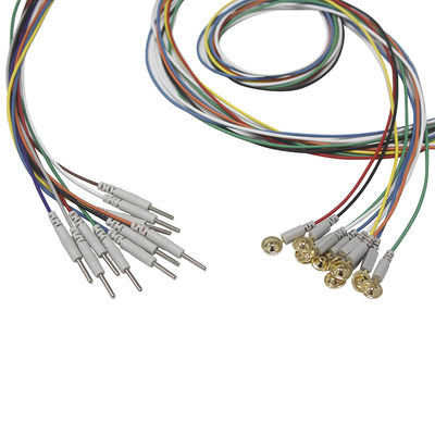 Din 2.0 Plug کوپ نوع EEG Cap Electrode EEG EMS Leadwires EEG EMS Electrode با طلا روکش شده