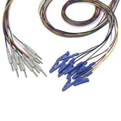 پلاگین Din 2.0 Grabber EEG Cap Alligator Crocodile Clip Electrodes EEG EEG EMG Leadwires Electrode با روکش طلا