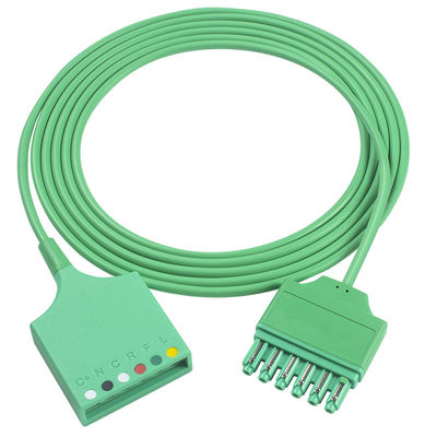 كابل محول ECG من Sie-me-ns Draeger MS16256 ذو 6 أسلاك، كابل تمديد ECG من Drager، موصل دبوس مفرد