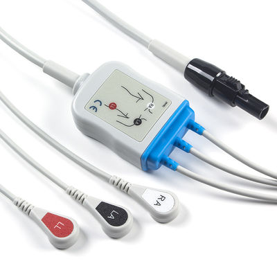 کابل ECG Kontron 125 128 VSM510 و کابل ECG 3Lead AHA Snap 7Pin کابل ECG