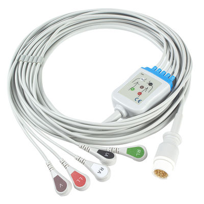 کابل‌های نوار قلب P-Hilips و سیم‌های سرب 5 لید 12 پین کابل ECG M1975A