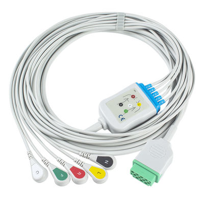 GE Marquette CBM-05NA-10AS-0001 کابل‌ها و سیم‌های ECG 5 سرب IEC اتصال 11 پین کابل ECG