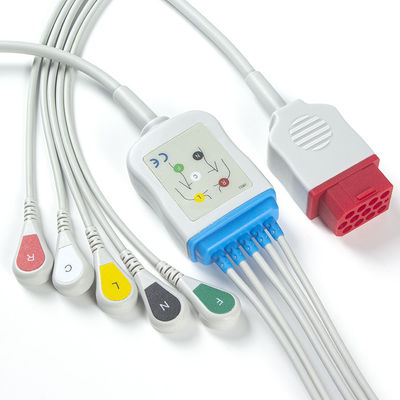 بایونت جدید BM3 BM5 BM7 5 کابل ECG سرب و سیم های سرب کابل ECG 12 پین IEC
