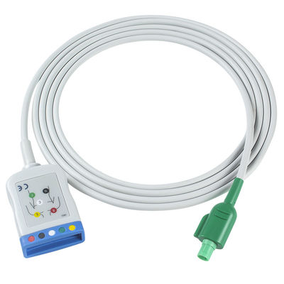 داتاسکوپ/ماکت/گیتینگی کابل 12 پین ECG به ECG 5 کابل سرب IEC AHA سیم های سرب تک پین ECG
