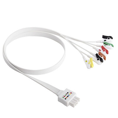 ECG Leadwire یکبار مصرف سازگار با Nihon Kohden DLP-06-BF-MXAN-0100