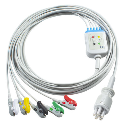 برای Omron > Colin Cable ECG Compatible Direct-Connect و سیم های سرب 5Lead IEC Grabber