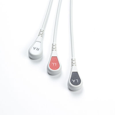 برای Datex Ohmeda سازگار مستقیم اتصال کابل ECG و سیم های سرب 3Lead AHA Snap