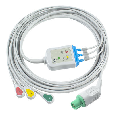 هلیج سازگار با اتصال مستقیم کابل ECG و سیم های سرب برای 3Lead IEC Snap
