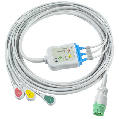 برای شیلر، کابل های ECG سازگار و سیم های سرب مستقیم اتصال 3 سرب برقی