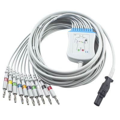 Mortara 60-00180-01 60-00181-01 Q-Stress EKG Cable and Leadwires 12 Pin IEC Banana 4.0