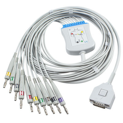 کابل فوکودا ME EKG KP-500 KP-500D کابل مانیتور بیمار EKG Cardisuny 10 لید سیم اتصال IEC Banana 4.0