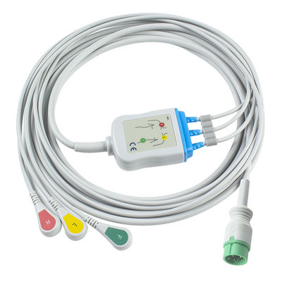 Zoll یک قطعه کابل EKG و سیم های سرب 6Pin کابل EKG 3کانال کابل EKG