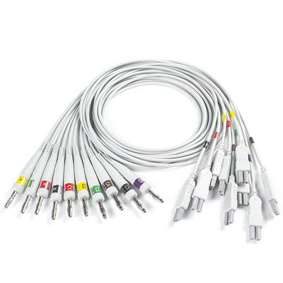 نوراف کوارک C12x ECG تشخیصی 12 تست استرس سرب ECG تزئینی با کابل بیمار TPU