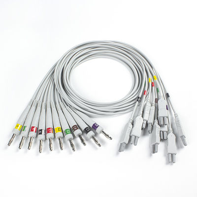 نوراف کوارک C12x ECG تشخیصی 12 تست استرس سرب ECG تزئینی با کابل بیمار TPU