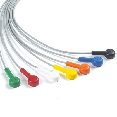 Leadwire Set 7 Leadwire ECG GE SEER 1000 3 کانال IEC Snap سازگار با GE SEER 1000