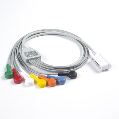 Leadwire Set 7 Leadwire ECG GE SEER 1000 3 کانال IEC Snap سازگار با GE SEER 1000