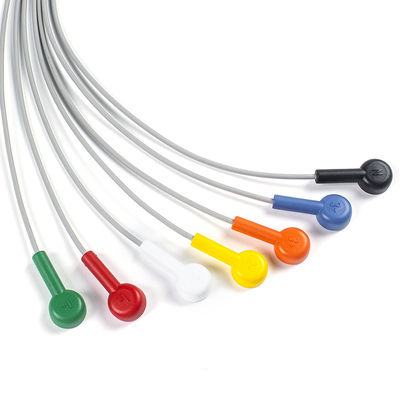Leadwire Set 7 Leadwire ECG GE SEER 1000 3 کانال IEC Snap سازگار با GE SEER 1000