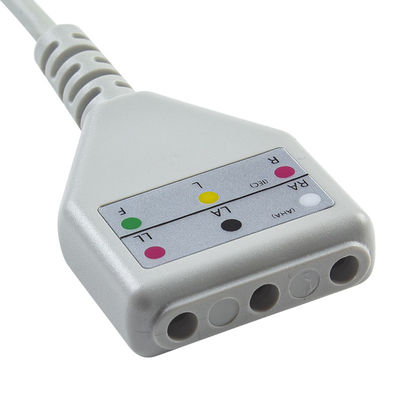 AAMI 6Pin ECG کابل اصلی سبک Edan Din 3lead کابل 1.30M