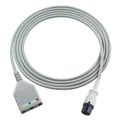 AAMI 6Pin کابل ECG Edan LL سبک 3lead کابل 1.30M