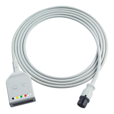 AAMI 6Pin Connector 5Lead ECG Trunk Adapter Cable 0010-30-12377 EV 6102 کابل تمدید ECG سبک یورو