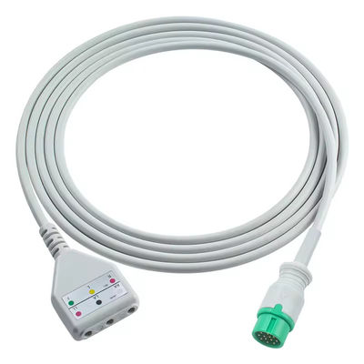 کابل ECG 12 پین کادر ECG Euro Style 3 lead کابل 1.30M