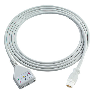 PH 12Pin ECG Trunk Cable Phil-ips Din Style کابل 3 سرکه ای 1.30M