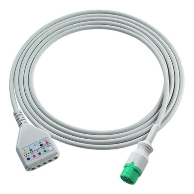 Biolight 12pin ECG Trunk Adapter Cable ECG Cable Din Style M7000 M8000A M8500 M9500 کابل های تمدید ECG