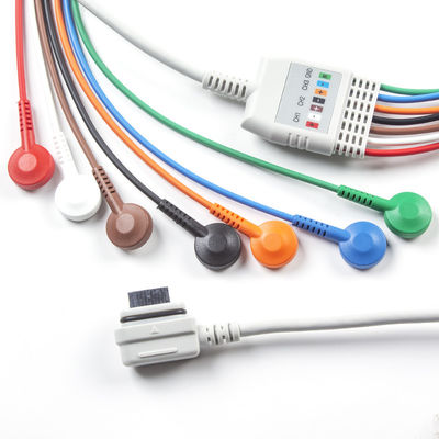 سازگاری با GE Healthcare 2008594-002 7-Lead EKG Telemetry کابل بیمار نور بینا سفارش 5 عدد 1 عدد کیف رایگان