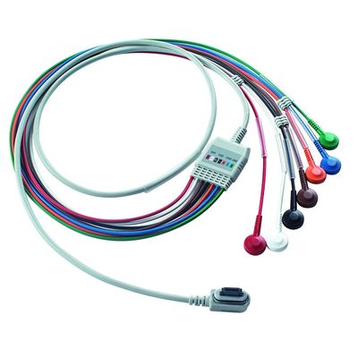 سازگاری با GE Healthcare 2008594-002 7-Lead EKG Telemetry کابل بیمار نور بینا سفارش 5 عدد 1 عدد کیف رایگان
