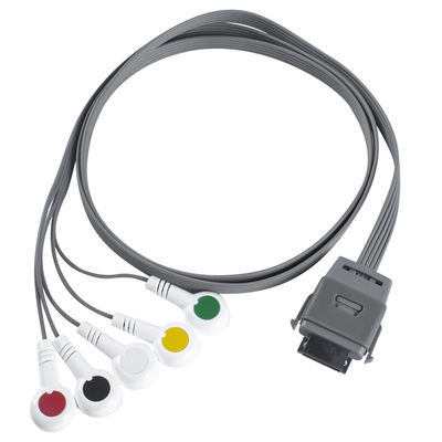 TPU Edan 5Lead ECG Holter Cable IEC Snap Shelf Life 24 ماه برای ابزار زیست پزشکی