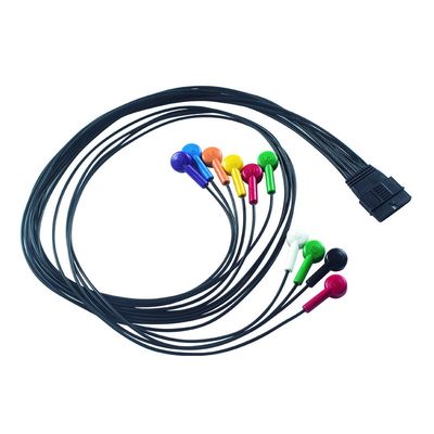 IEC/AHA کد رنگی Schiller MS-12 آبی سازگار با کابل EKG بیمار برای FT-1400331