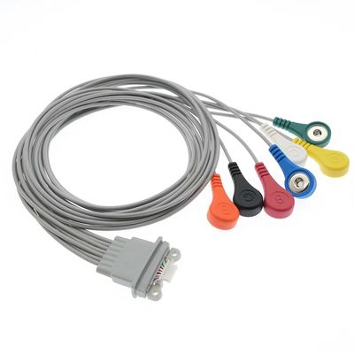 سازگاری با شیلر Medilog AR12 Plus ECG هولتر کابل 7Lead IEC Snap AR4 Plus FD5