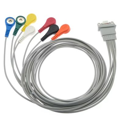 سازگاری با شیلر Medilog AR12 Plus ECG هولتر کابل 7Lead IEC Snap AR4 Plus FD5
