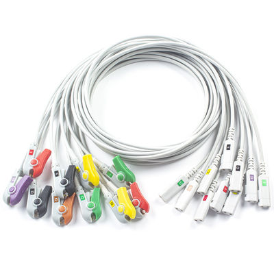 سرب EKG مخابره سازگاری با لیتیکس بدون 10Lead کابل تشخیصی EKG IEC Grabber