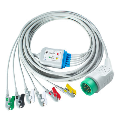 سازگاری Medtronic Lifepak 20e 6Lead کابل ECG IEC گیرنده برای برای Lifepak 12 20e 15 120