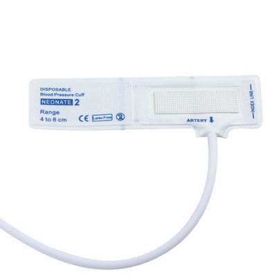 بدون لاتکس یکبار مصرف نوزاد NIBP Manchuf Single Tube اندازه 2 4-8cm