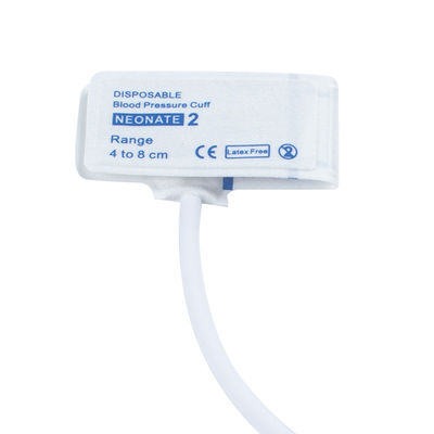 بدون لاتکس یکبار مصرف نوزاد NIBP Manchuf Single Tube اندازه 2 4-8cm