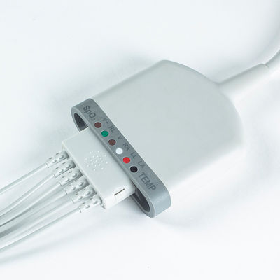 سازگاری با کابل بیمار 6 پاد 3.5M 6Lead ECG با SpO2 / دمای / ECG عملکرد
