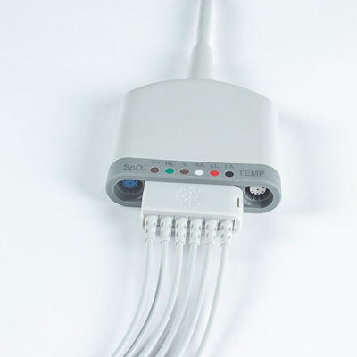 سازگاری با کابل بیمار 6 پاد 3.5M 6Lead ECG با SpO2 / دمای / ECG عملکرد