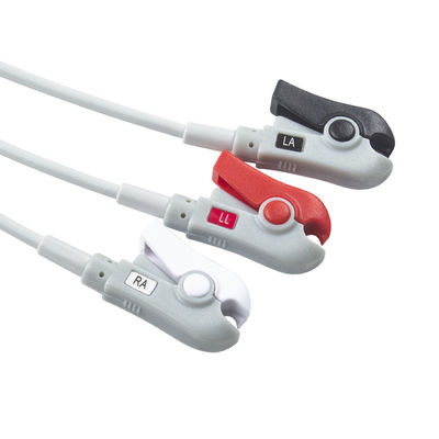 قطعات ECG 3 سرب AHA گیرنده کابل ECG مونتاژ طراحی ماندگار 24 ماه عمر