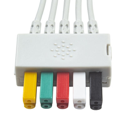 سیمنس کابل بیمار ECG 5 سرب سیمنس IEC Grabber سرب ECG برای بزرگسالان یا کودکان در خاکستری