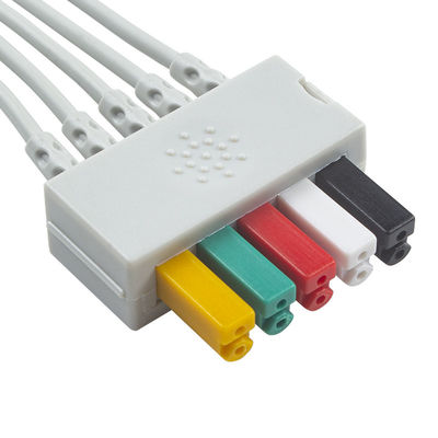 سیمنس کابل بیمار ECG 5 سرب سیمنس IEC Grabber سرب ECG برای بزرگسالان یا کودکان در خاکستری