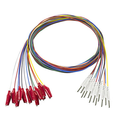 Grabber پلاگین Din 2.0 با پوسته بیرونی نرم الکتروانسفالوگراف EEG الکترودهای روکش طلا EEG EMG Leadwires Electrode