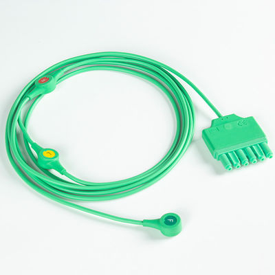 سیمهای لید ECG قابل استفاده مجدد Drager S-iemens Monolead 3Lead IEC Snap MS14555 سیمهای لید ECG
