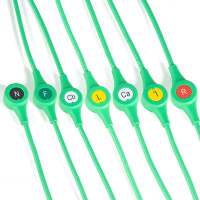 MS14682 ECG کابل Drager ECG تک پین مونوپید 6Lead سیم های سرب IEC Snap