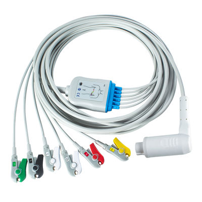 3 6Lead IEC Grabber کابل بیمار با کد رنگ AHA / IEC سرب